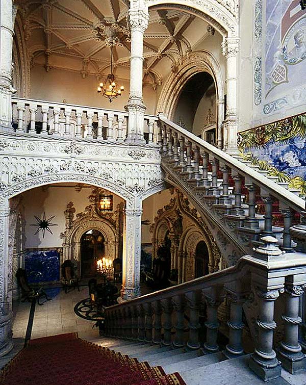 Portugal. Bussaco Palace Hotel. Trappen. Foto