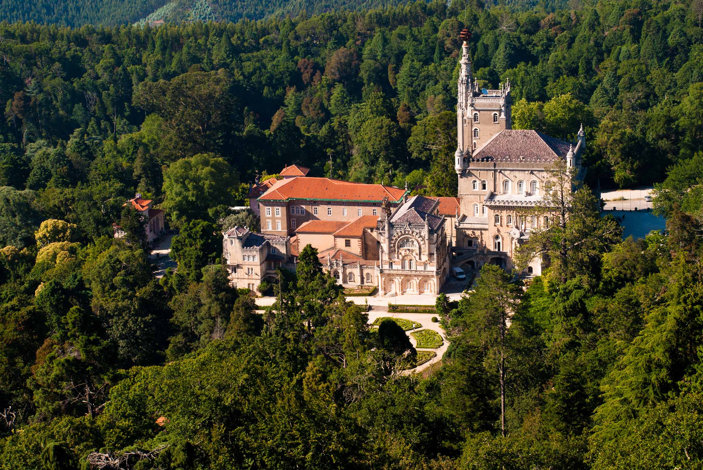 Portugal. Bussaco-slottet. Foto