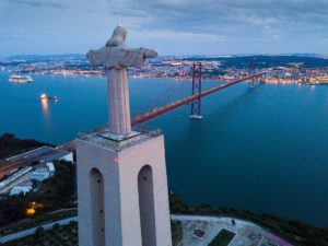 Portugal. Lisboa. Kristus statue. Foto