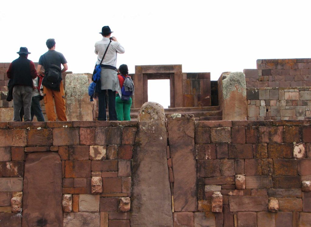 Bolivia, Tiwanaku arkeologisk kompleks. Tempelet