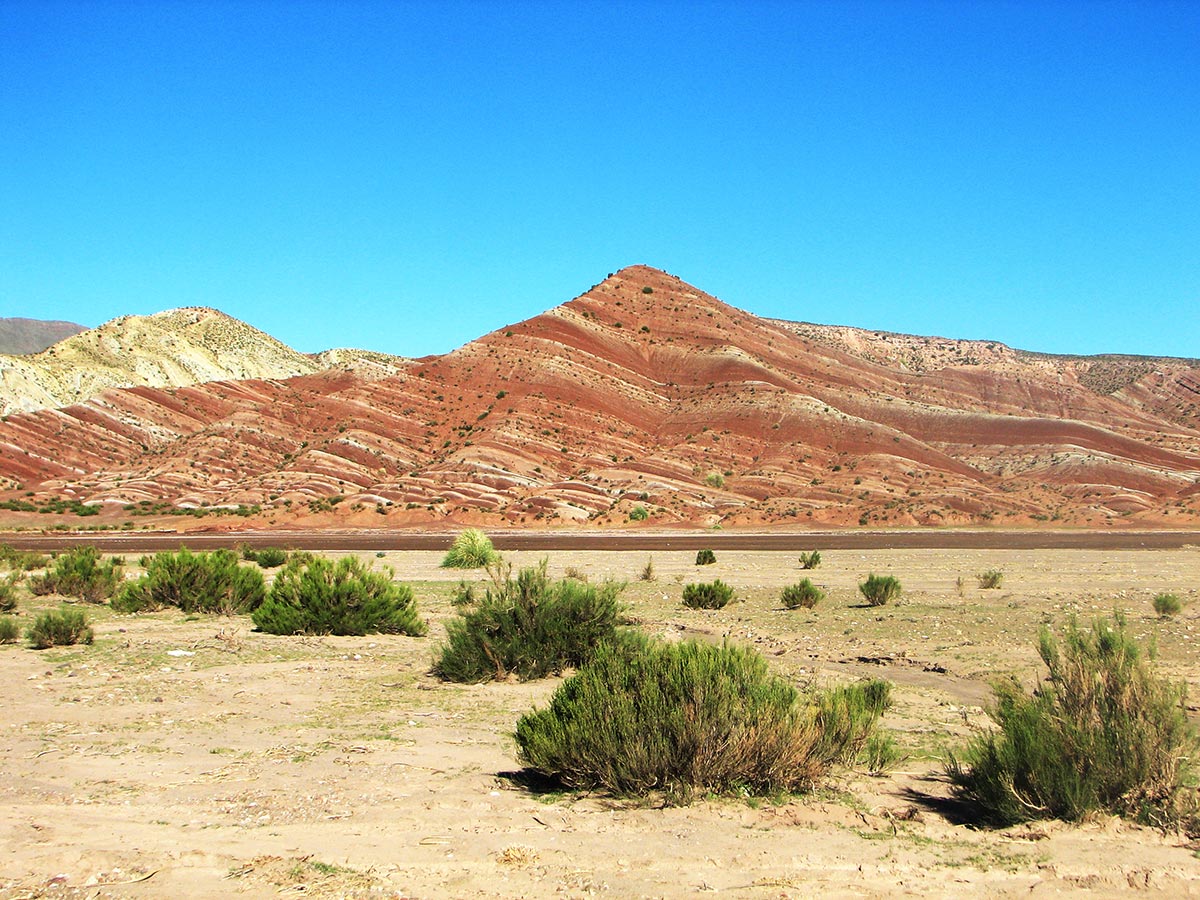 Bolivia. Altiplano. Fjellandskap. Foto