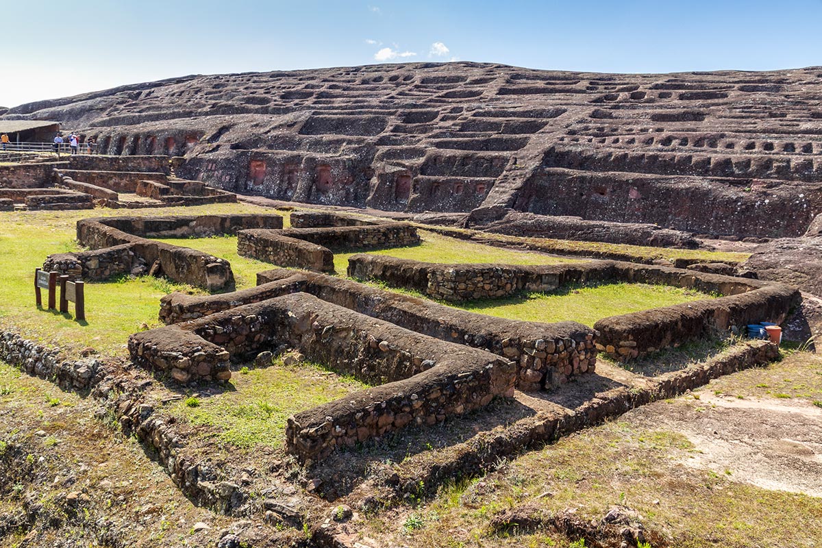 Bolivia. Samaipata-fortet. Ruiner. Foto