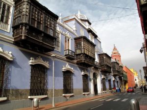 Peru. Lima. Koloniarkitektur i gamlebyen. Foto