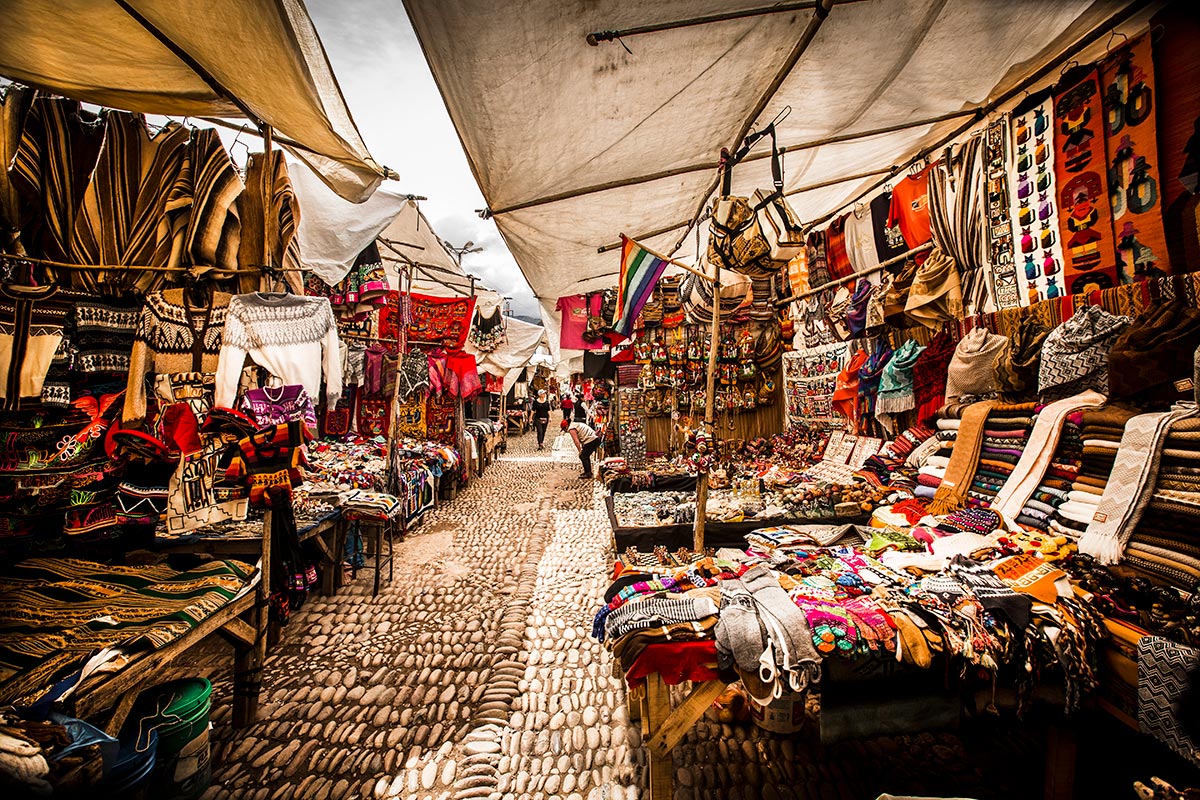 Peru. Inkaenes hellige dal. Markedet i Pisac. Foto