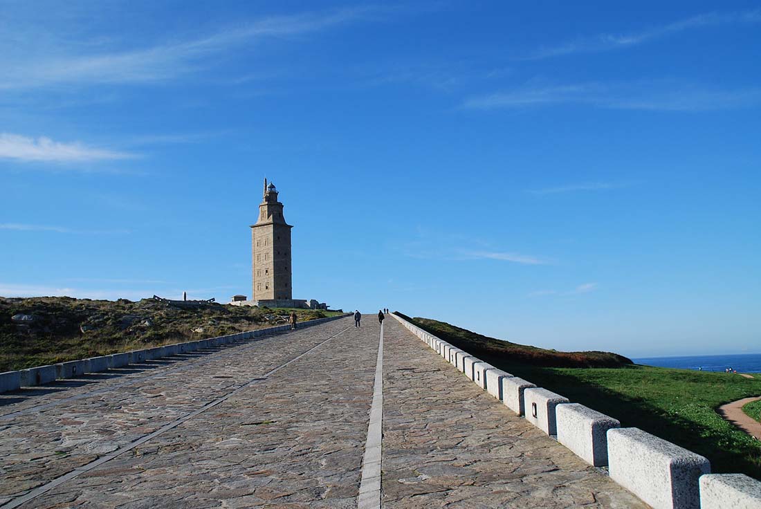 Spania. Galicia. La Coruña. Hercules-tårnet. Foto