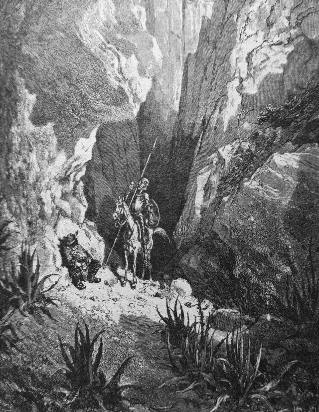 Gustave Dore, Don Quijote og Sancho Panza.Illustrasjon til Don Quijote, 1863