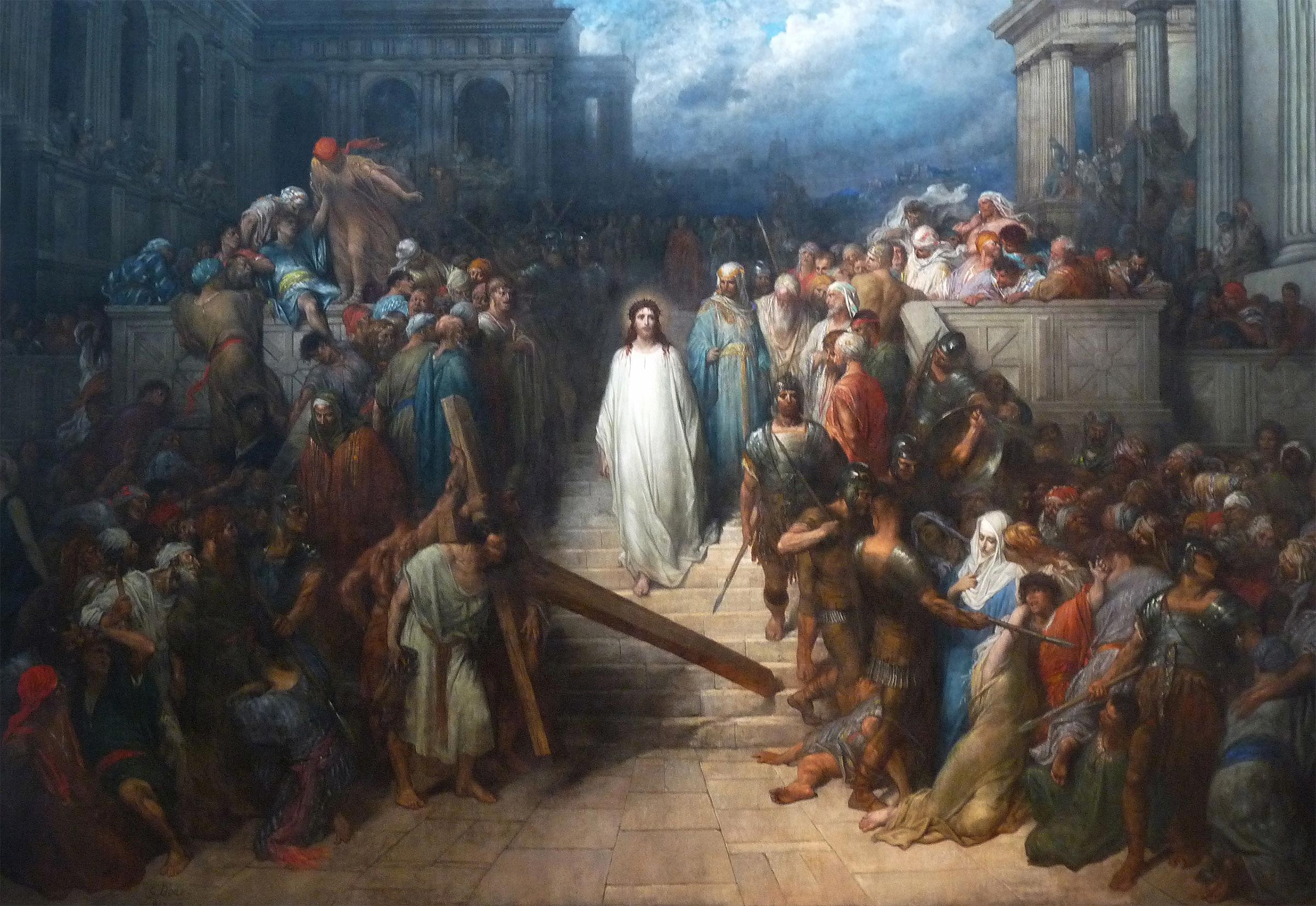 Gustave Doré. Kristus forlater pretoriet. (1867-1872) Oljemaleri, lerret 600 x 900Strasbourg museum for moderne- og samtidskunst.