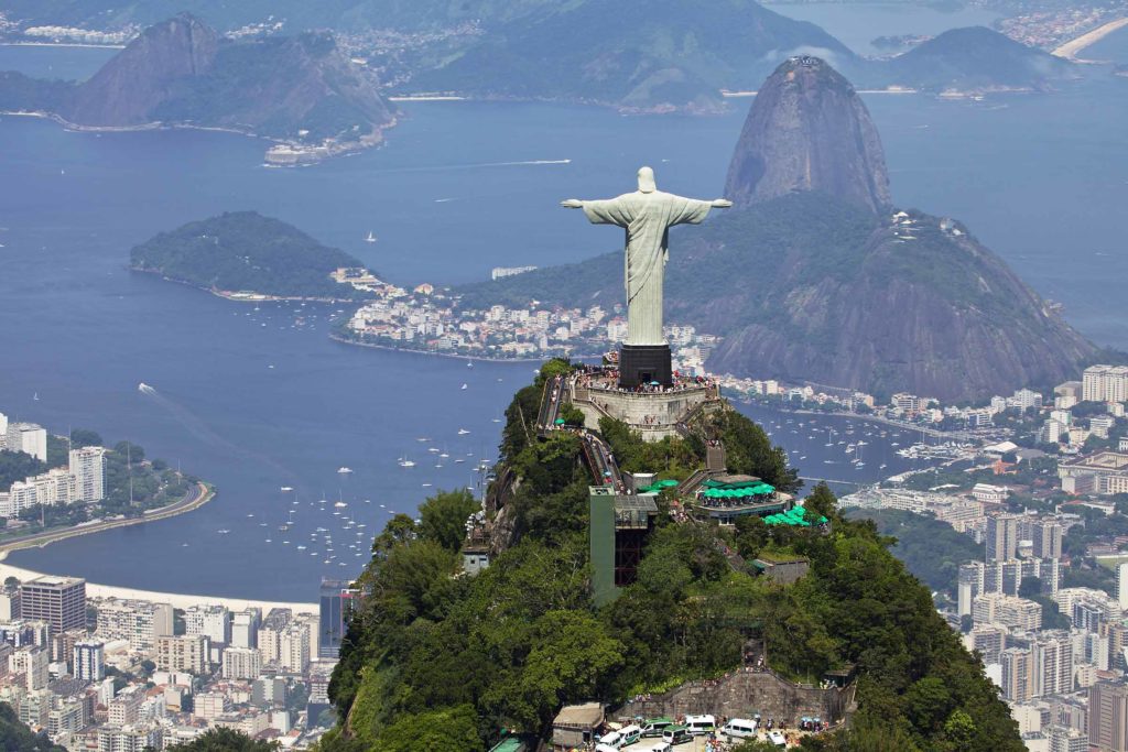 Brasil. Rio de Janeiro. Corcovado. Kristus-statue. Foto