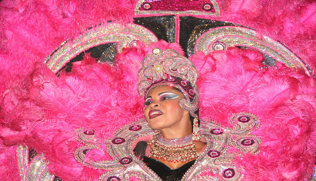 Brasil. Tradisjonell karnevaldrakt. Foto