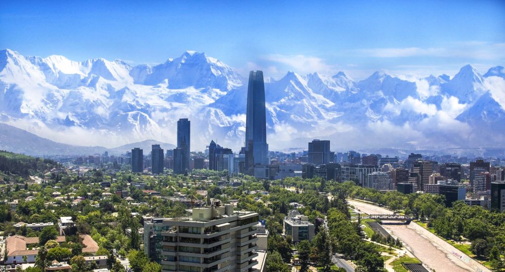 Chile. Santiago de Chile. Panorama. Foto.