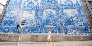 Portugal. Porto. Kirke med flisemalerier. Foto