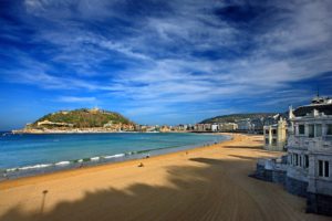 Spania. Baskerland. San Sebastian. La Conhca-stranden. Foto