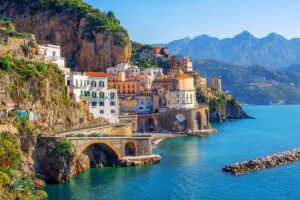 Italia. Amalfi-kysten. Landskap.