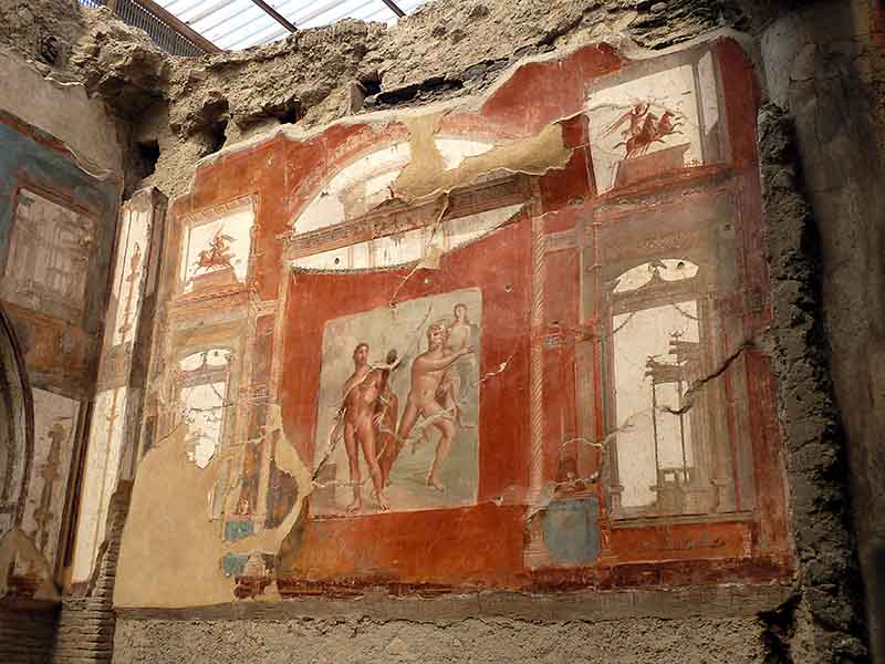 Italia, Herculaneum, freskomaleri (foto)