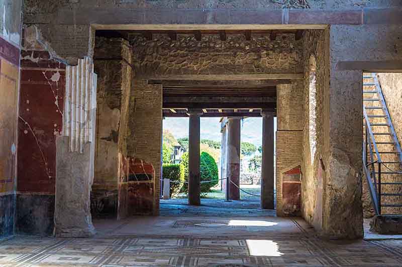 Italia, ruiner av en villa i Pompeii (foto)