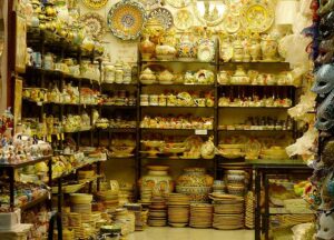 Italia. Sorrento. Keramikkutsalg.