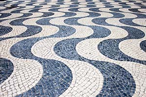 Portugal. Cascais. Gatemosaikken.