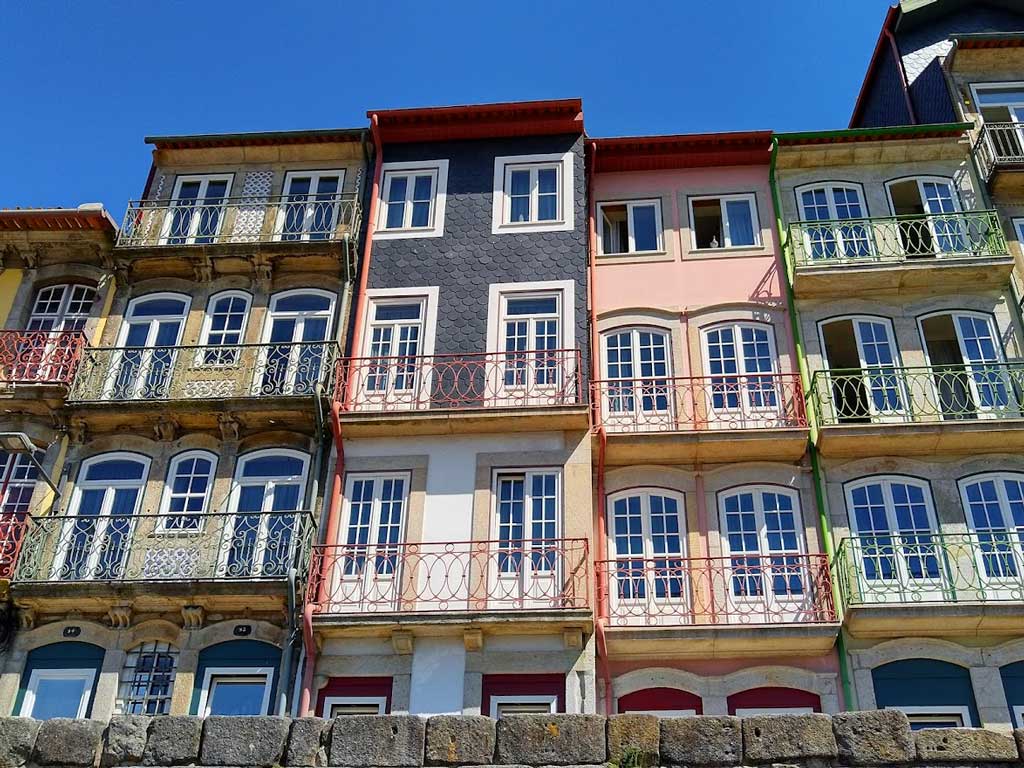 Portugal. Porto. Typiske husfasader. Foto