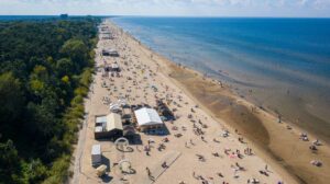Latvia. Jurmala-stranden. Foto