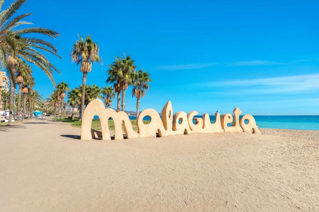 Spania. Malaga. Malagueta-stranden