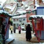 Lativa. Riga. Boder på julemarkedet i gamlebyen. Foto