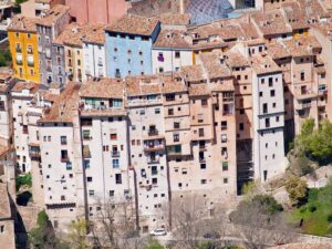 Spania. Cuenca. Hus i gamlebyen. Foto
