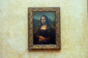 Paris. Louvre-museum. Mona Lisa av Leonardo Da Vinci (1503-1519)