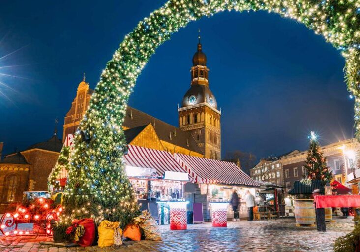 Latvia. Riga. Julemarked. Foto