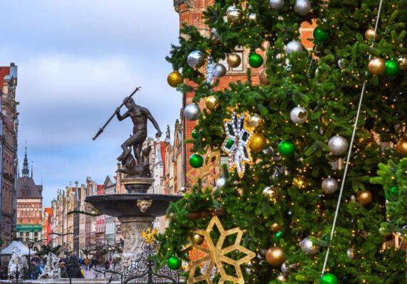 Polen. Gdansk. Juletid.