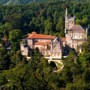 Portugal-Bussaco-slottet Portugal. Bussaco-slottet. Foto