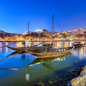 Portugal. Porto. Tradisjonelle Douro-båter som fraktet portvin. Foto