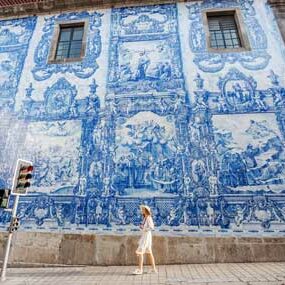 Portugal. Porto. Kirke med flisemalerier. Foto
