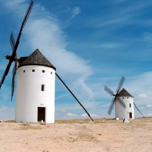 Spania-Catilla-La-Mancha-Vindmoeller-2 Spania. Castilla La Mancha. Vindmøller. Foto